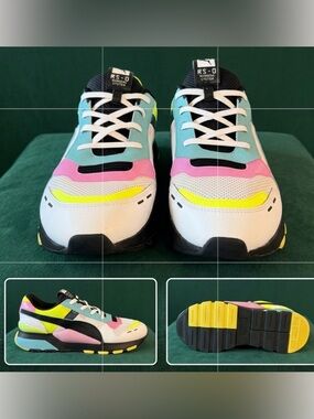Puma RS-0 Retro Runner - White Black Pink Yellow Teal
